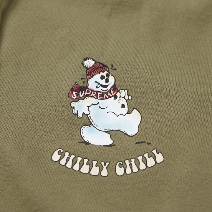 Supreme Snowman Hooded Sweatshirt Light Olive
