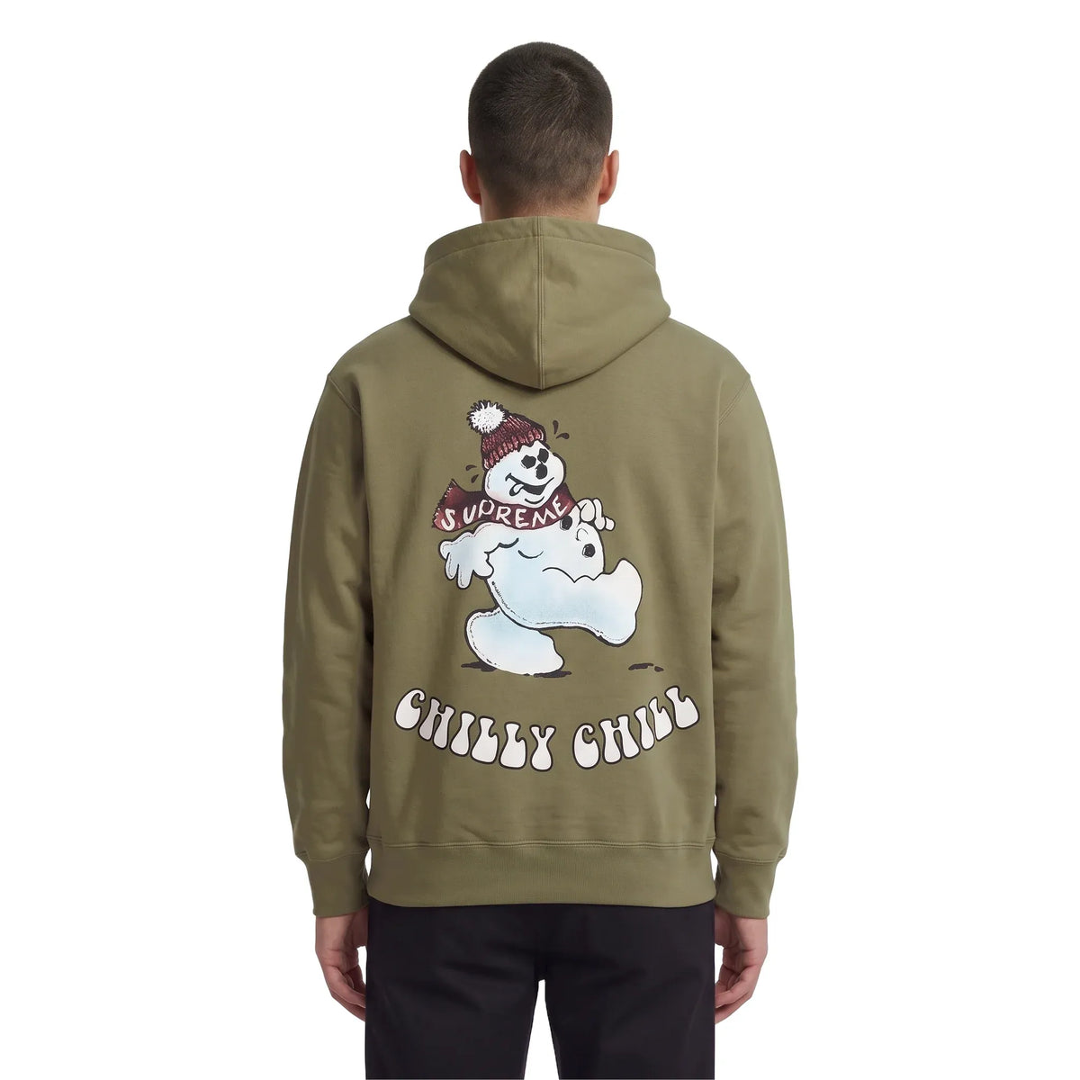 Supreme Snowman Hooded Sweatshirt Light Olive