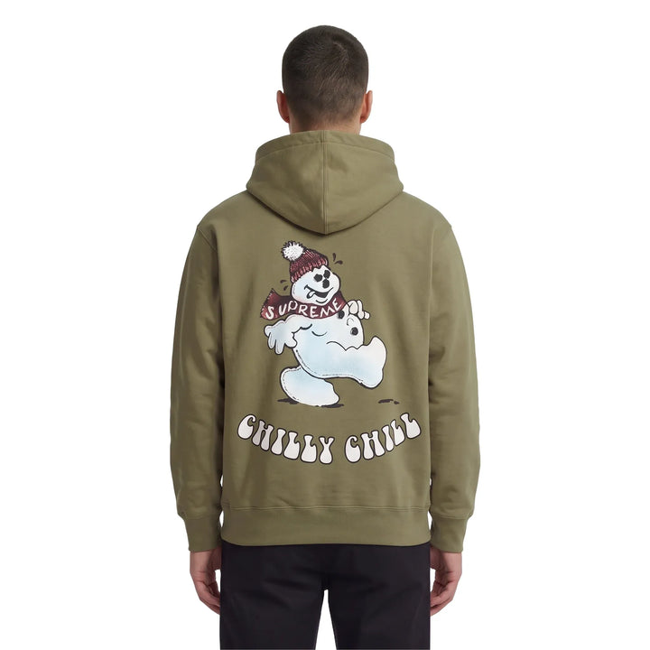 Supreme Snowman Hooded Sweatshirt Light Olive