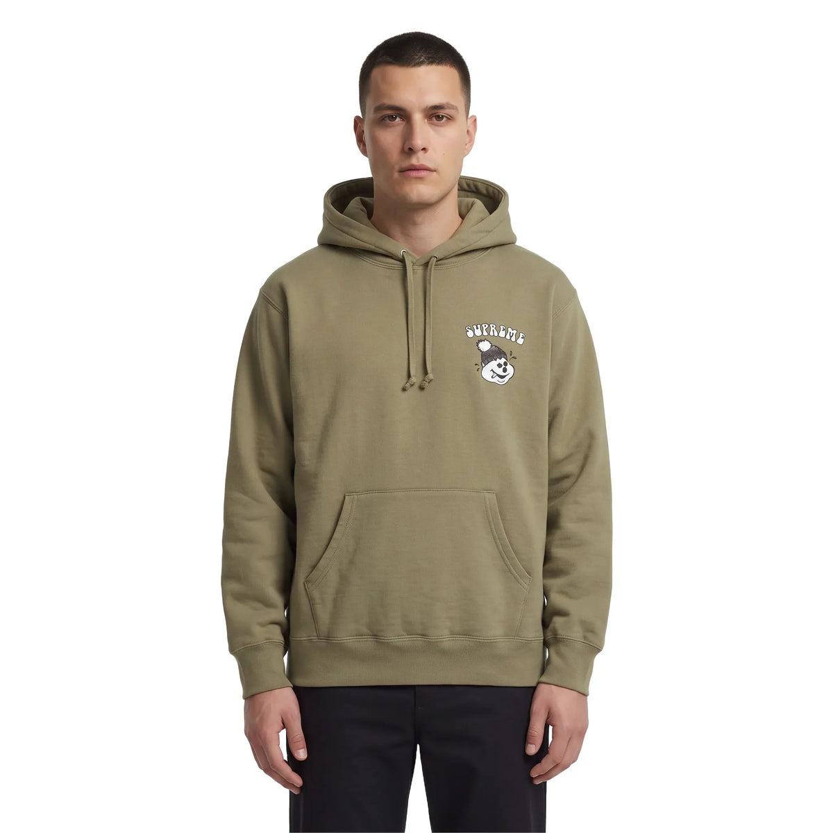 Supreme Snowman Hooded Sweatshirt Light Olive