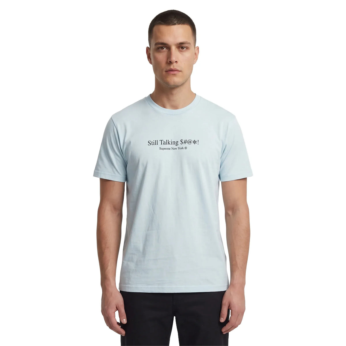 Supreme Still Talking Tee Pale Blue