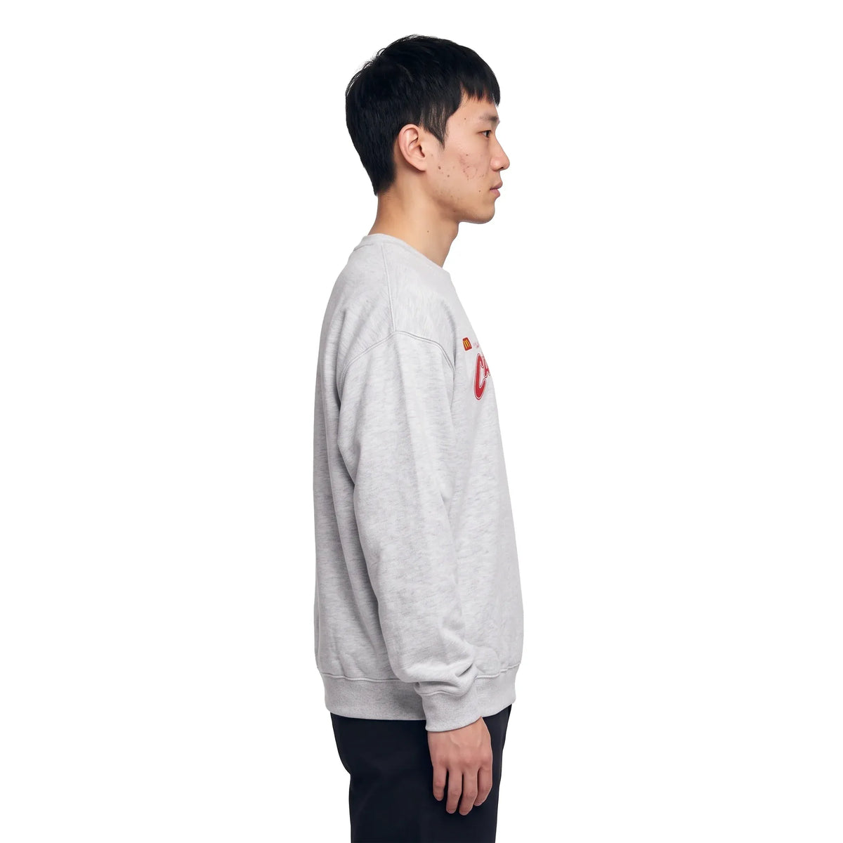 Travis Scott × McDonald's Cactus Jack Spelling II Crewneck Heather Grey