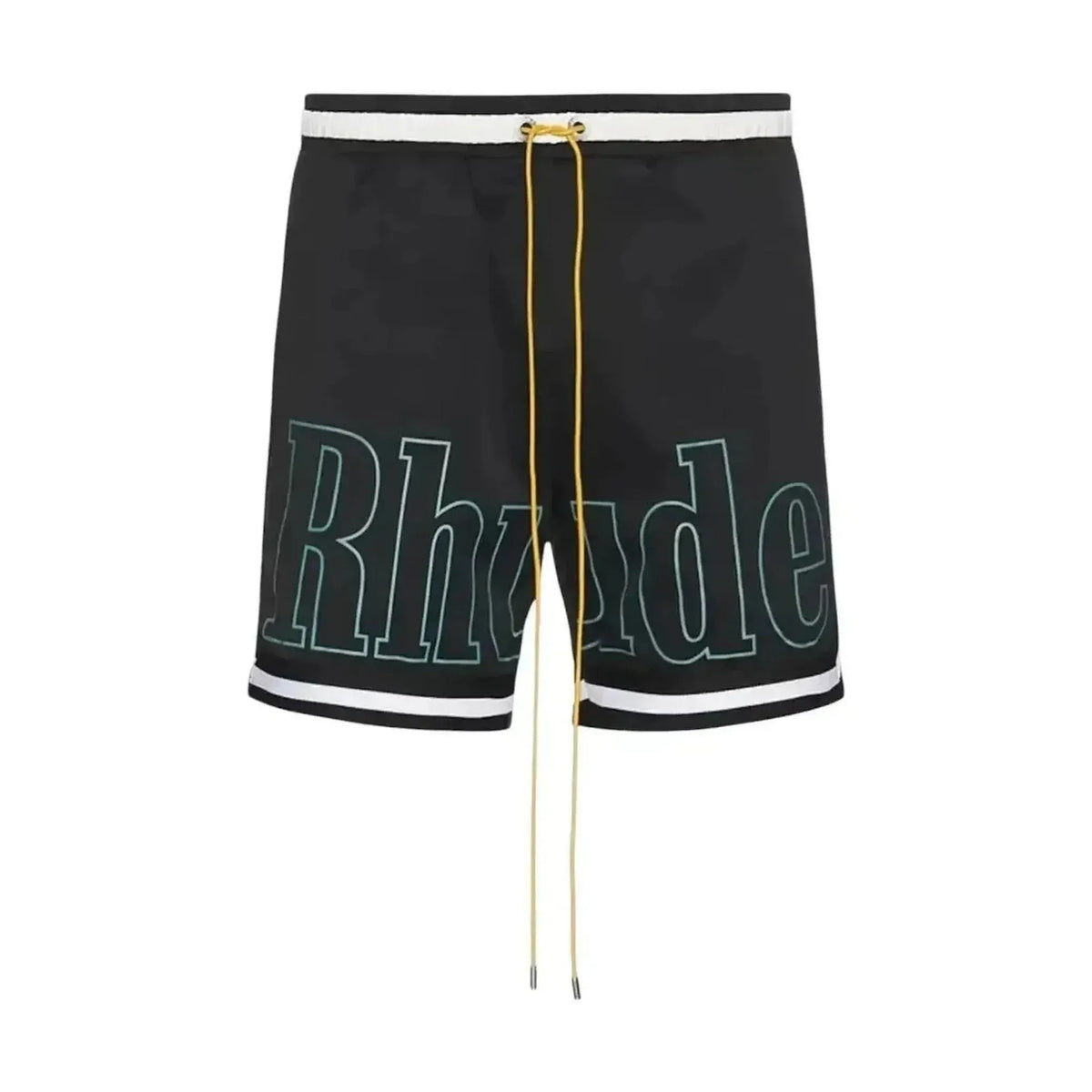 RHUDE Logo Basketball Swim Shorts Black/White/Navy